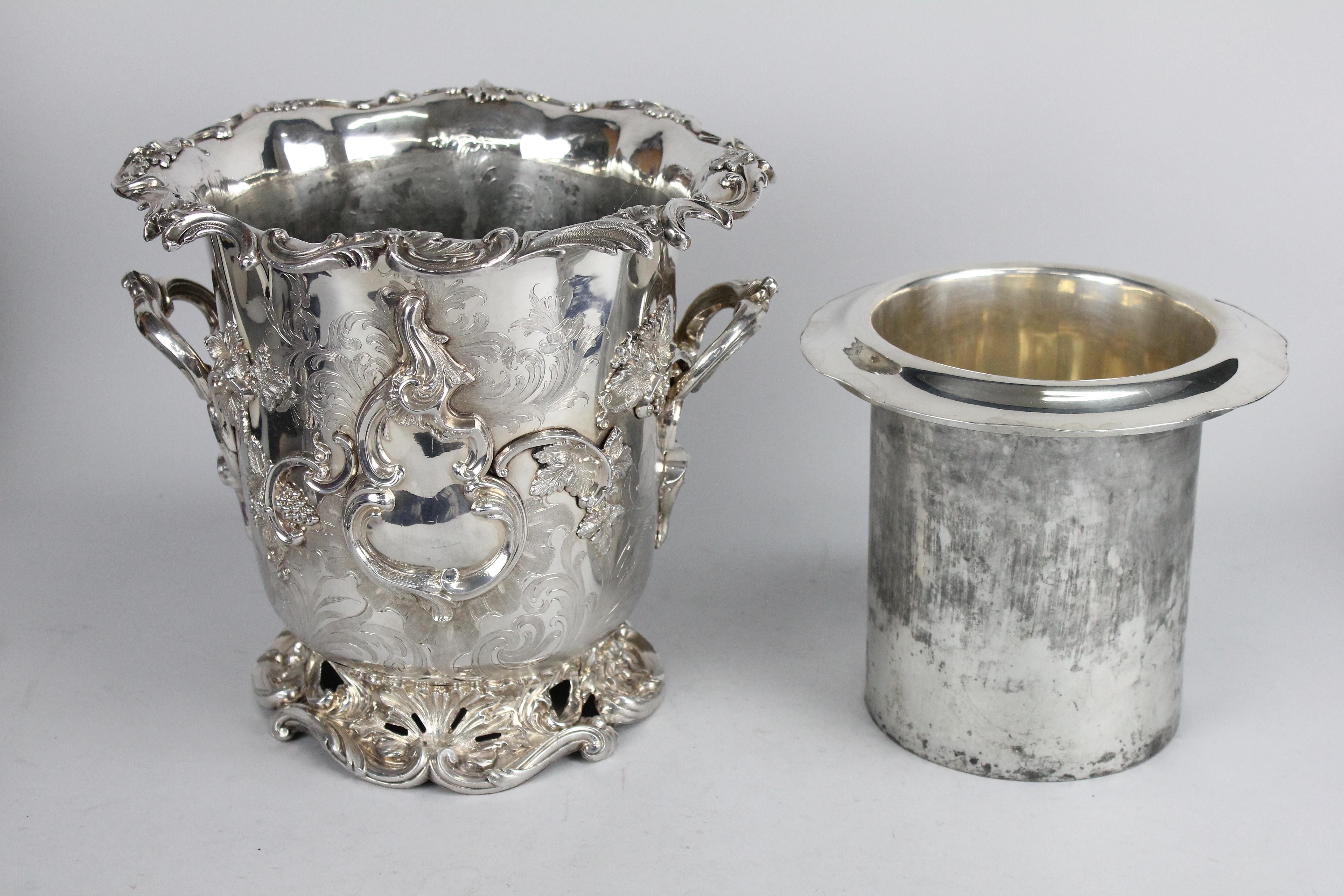 Henry Wilkinson & Co. Magnificent Champagne / Wine Cooler in Silver Plate 6
