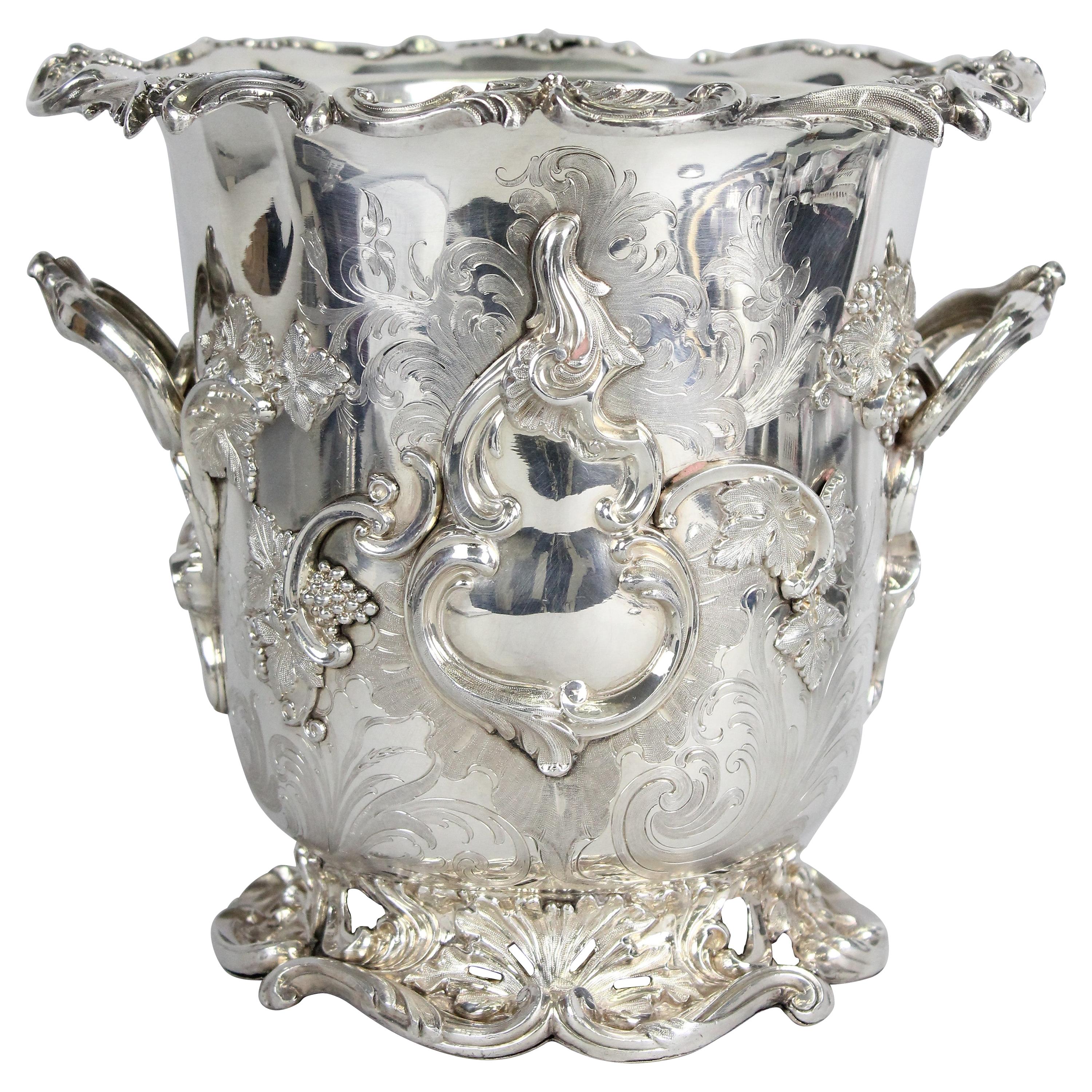 Henry Wilkinson & Co. Magnificent Champagne / Wine Cooler in Silver Plate