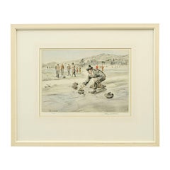 Gravure à l'eau-forte Henry Wilkinson Curling