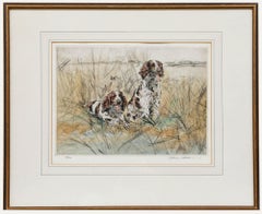 Henry Wilkinson RE (1921-2011) - Framed 20th Century Etching, Spaniels in Cover