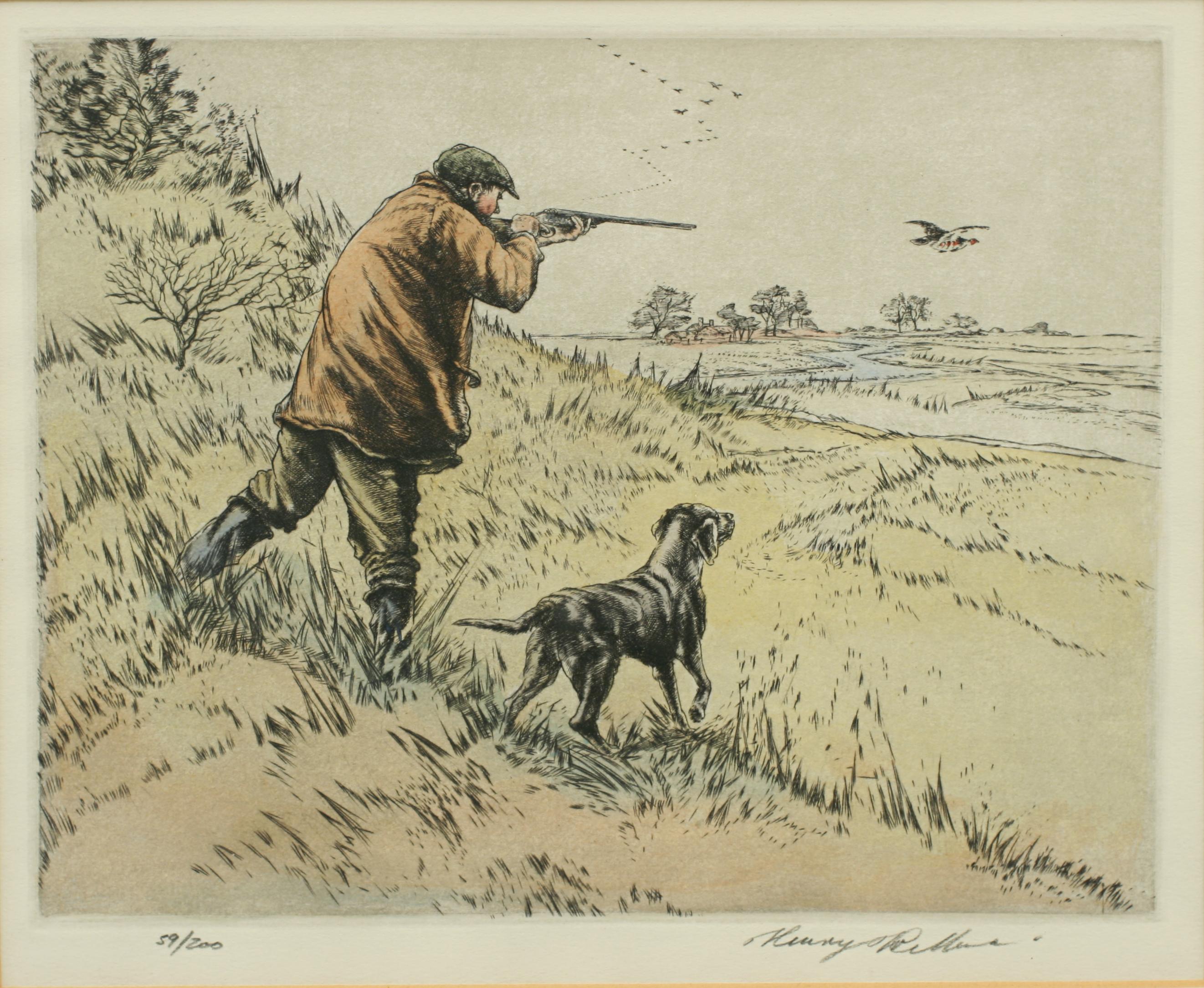 Sporting Art Henry Wilkinson Shooting Etching