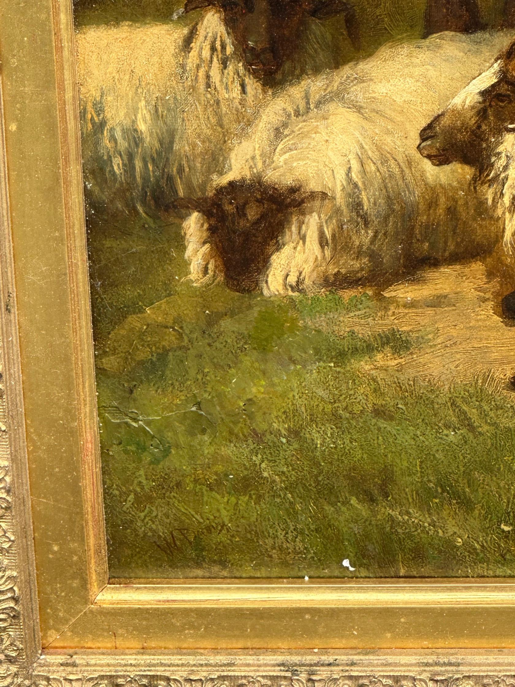 Fermiers écossais du 19e siècle avec vaches, moutons, chiens dans les Highlands en vente 5
