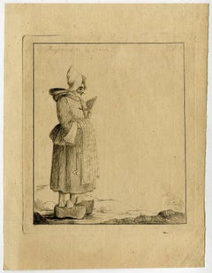 Paysanne de la France - Caricature of a French peasant woman.