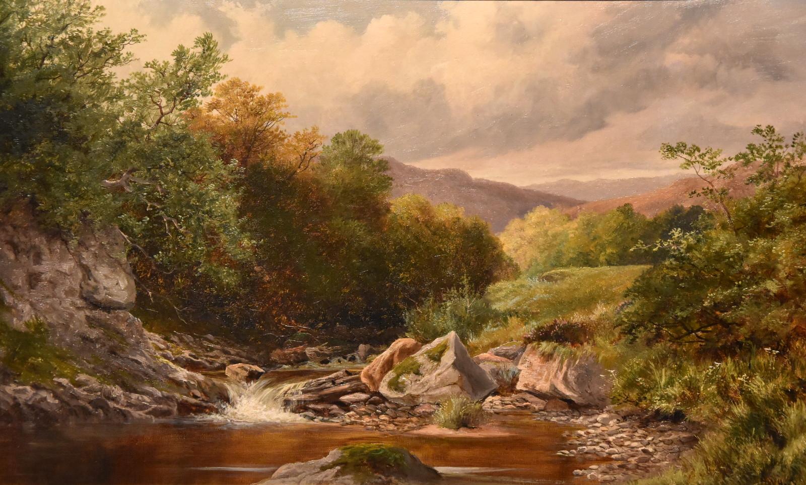Henry William Henley Landscape Painting - Oil Painting by  "A Stream near Buxton"
