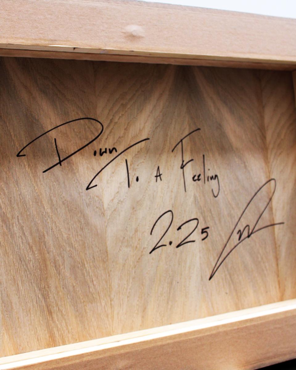 Down To A Feeling - Original Minimalist Abstrakt Strukturierte Malerei auf Leinwand im Angebot 3