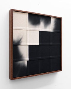 Falling Together - Peinture abstraite texturée minimaliste originale sur toile