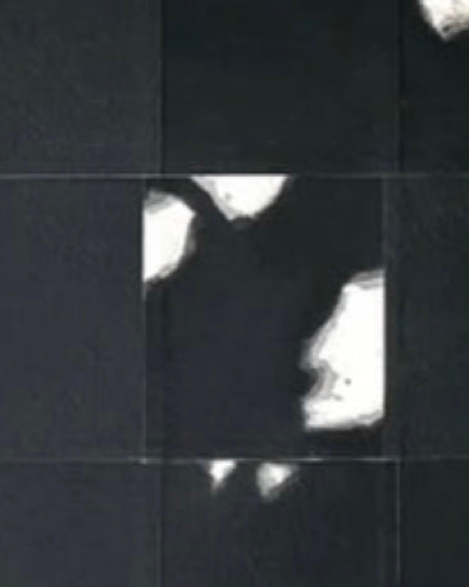 The Light Beyond Tomorrow - Minimalist Abstract Textured Painting on Canvas - Black Abstract Painting by Henry Woolway