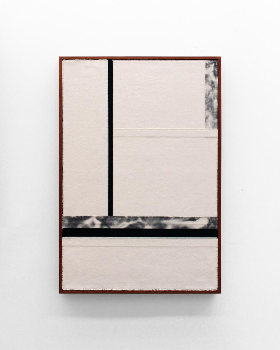 Råmark 3 - Original Minimalist Abstract Textured Painting on Canvas - Beige Abstract Painting by Henry Woolway