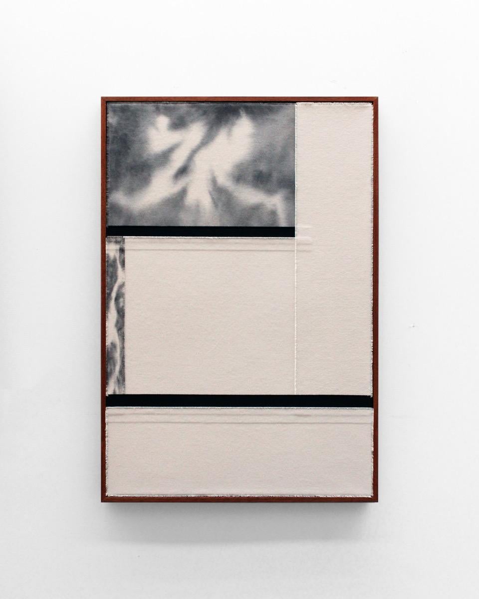 Råmark 4 - Original Minimalist Abstract Textured Painting on Canvas For Sale 1