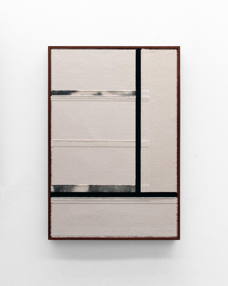 Råmark 5 - Original Minimalist Abstract Textured Painting on Canvas For Sale 1