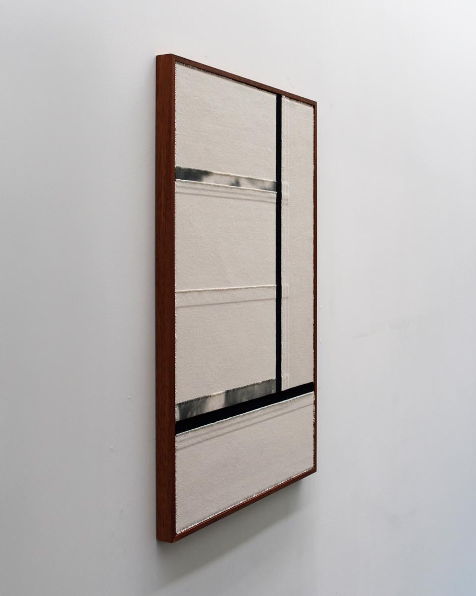Råmark 5 - Original Minimalist Abstract Textured Painting on Canvas For Sale 2