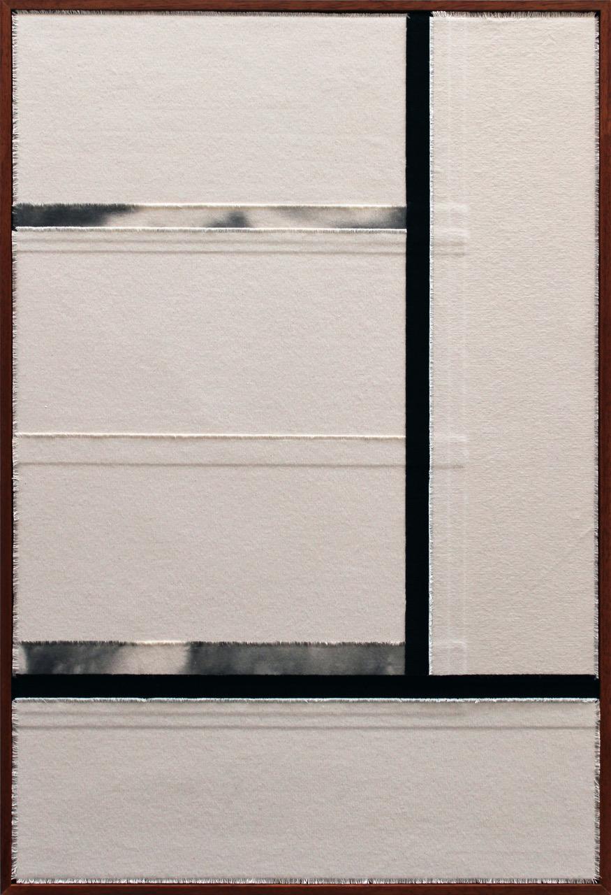 Henry Woolway, Råmark 5, 2025

Overlapping acrylic dyed canvas with frayed edges
64 x 94.5 cm (25.19 x 37.2 in)
Artwork is hand-framed in a tray frame

Henry Woolway’s wide ranging body of work is a candid look at this relationship with life