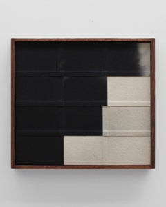 Separados por el momento - Pintura abstracta minimalista con textura sobre lienzo