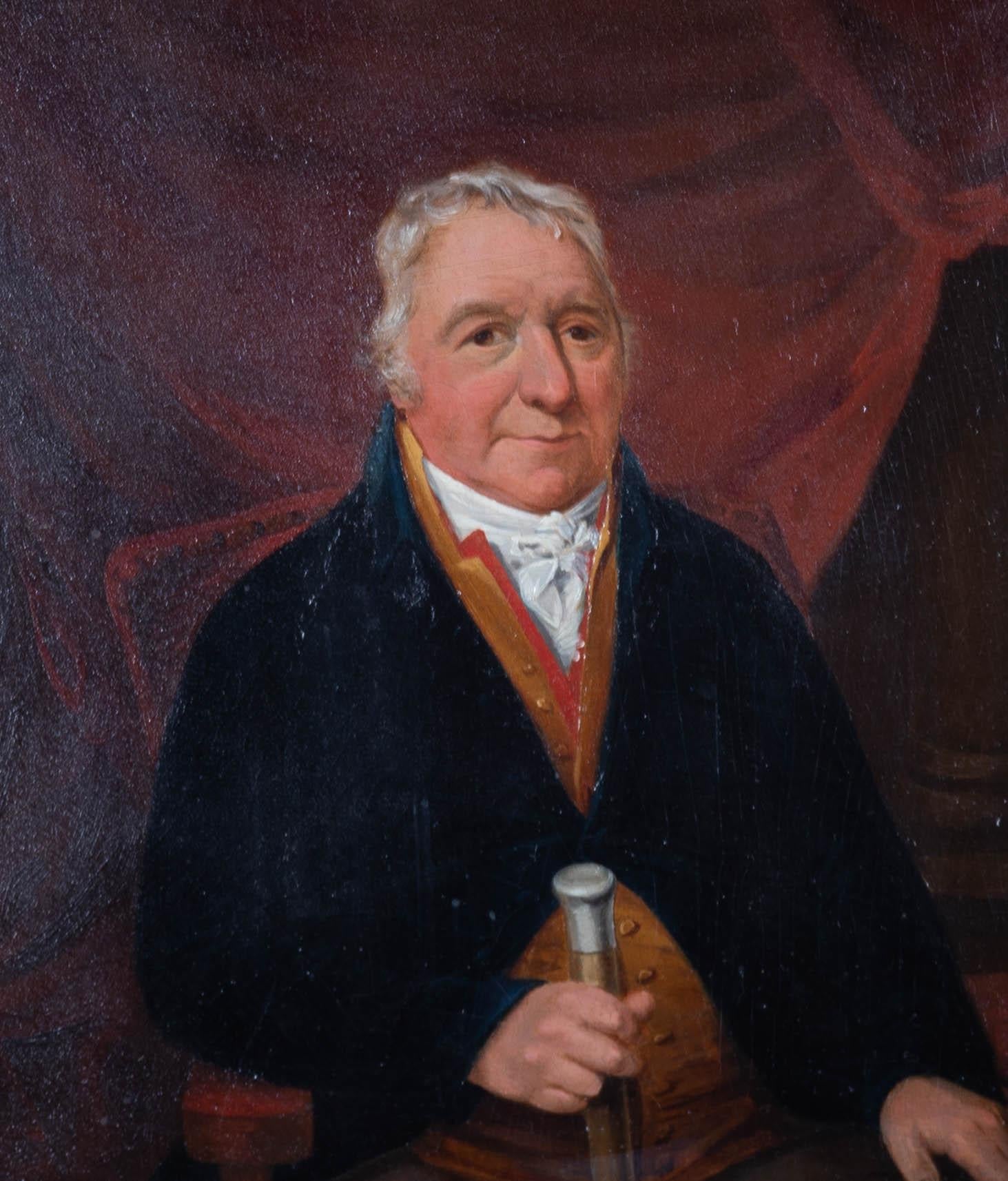 Henry Wyatt (1794-1840) - Olio del 1817, Gentiluomo georgiano in vendita 1