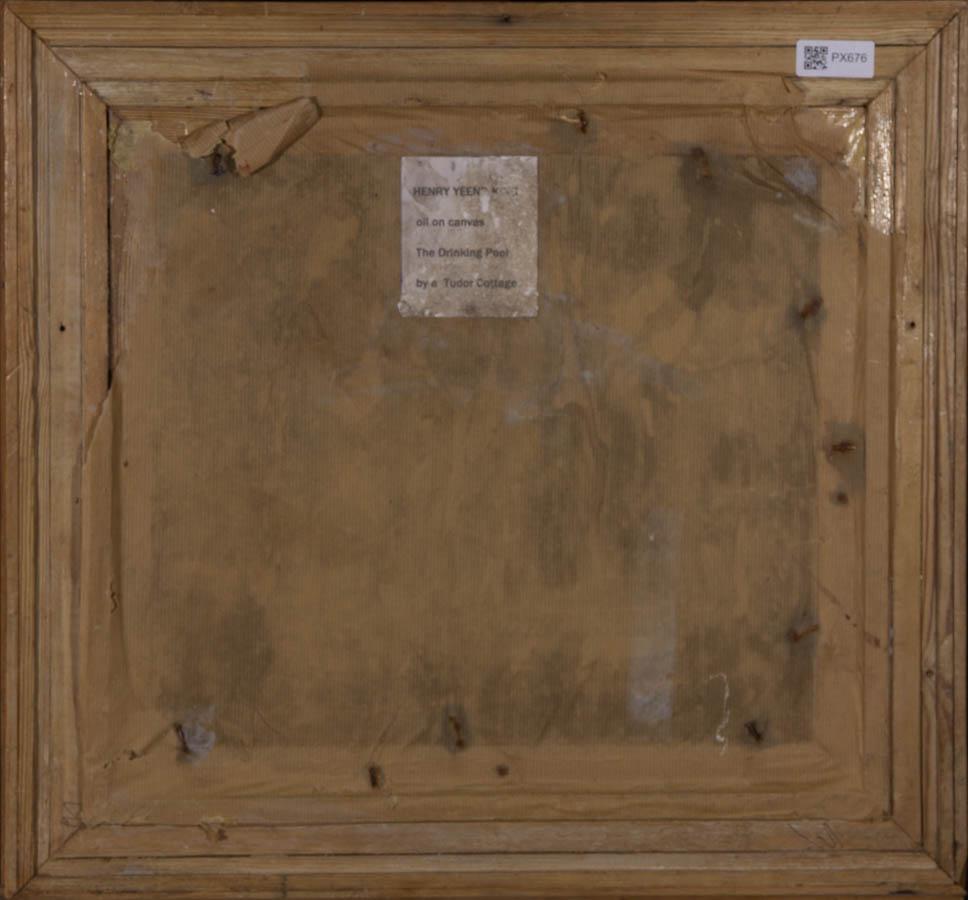 Henry Yeend King – signiertes und gerahmtes Ölgemälde, Tudor Cottage, 19. Jahrhundert im Angebot 3