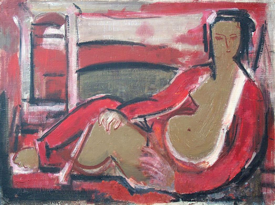 Figurative Painting di Henryk Berlewi - Figura reclinata