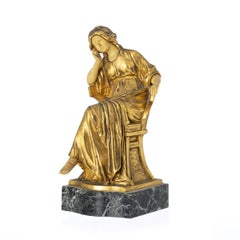 Henryk Kossowski - Gilt Bronze Sculpture on Marble Base - 19th Century