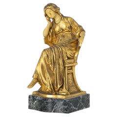 Henryk Kossowski - Gilt Bronze Sculpture on Marble Base - 19th Century