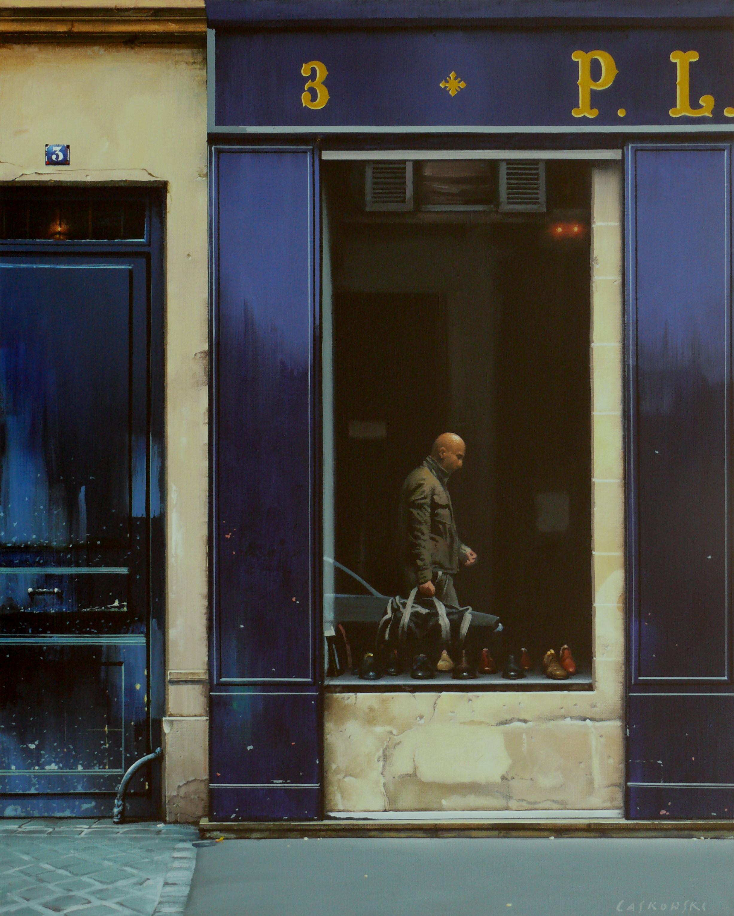Figurative Painting de Henryk Laskowski - Blue Monday - pintura figurativa