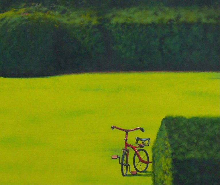 In the gardens of the Louvre - figurative painting For Sale 1
