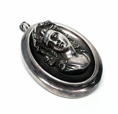 Henryk Winograd 999 Silver Large Repousse Cameo Pendant