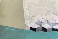 Cliff-pittura moderna astratta geometrica minimalista-opera d'arte-contemporanea