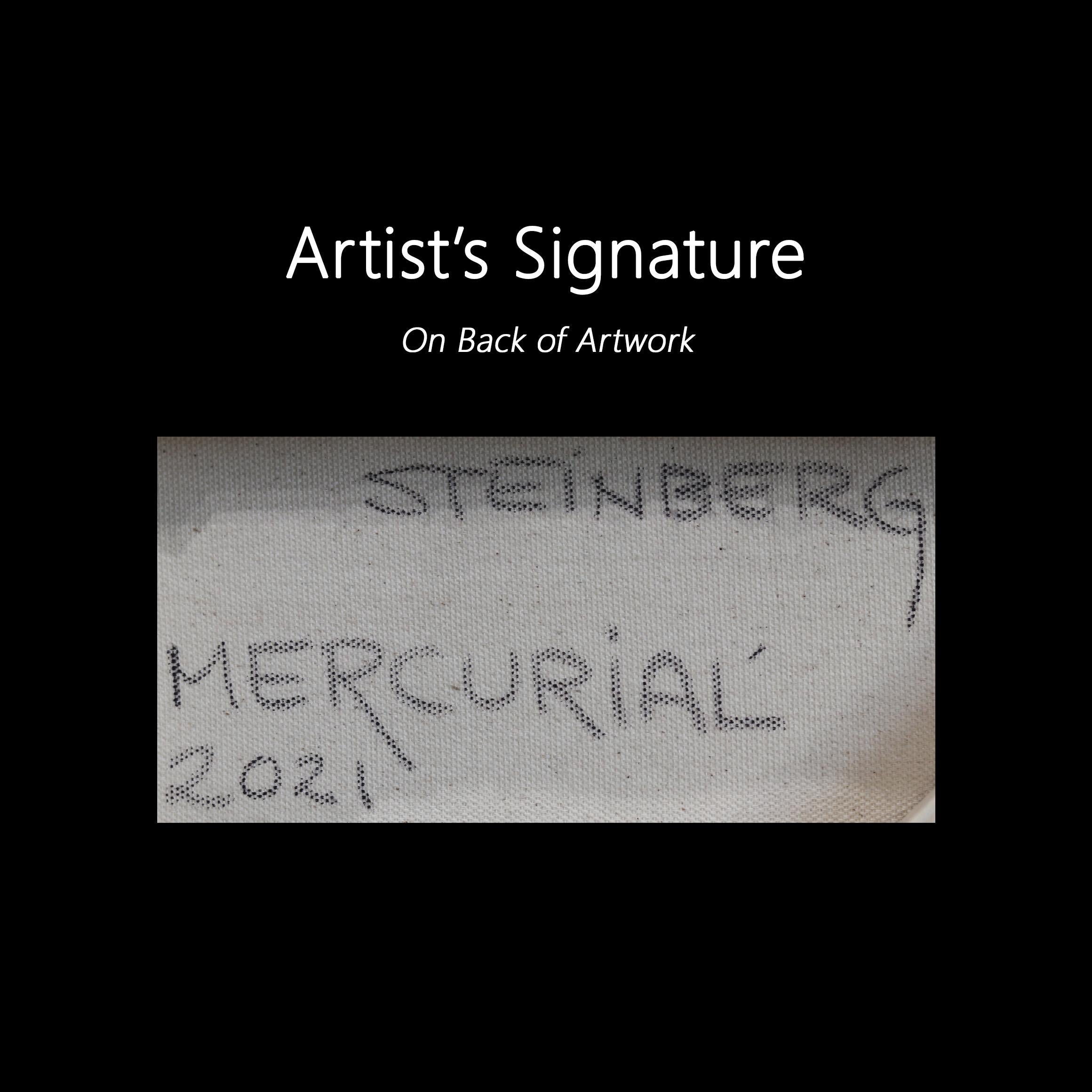 Mercurial - Opera d'arte cubista astratta originale in vendita 6