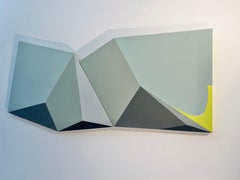 Singularity I: Abstract Geometric Minimalism Painting, 42x103 cm
