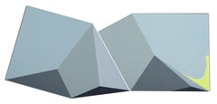 Singularity I: Abstract Geometric Minimalism Painting, 42x103 cm