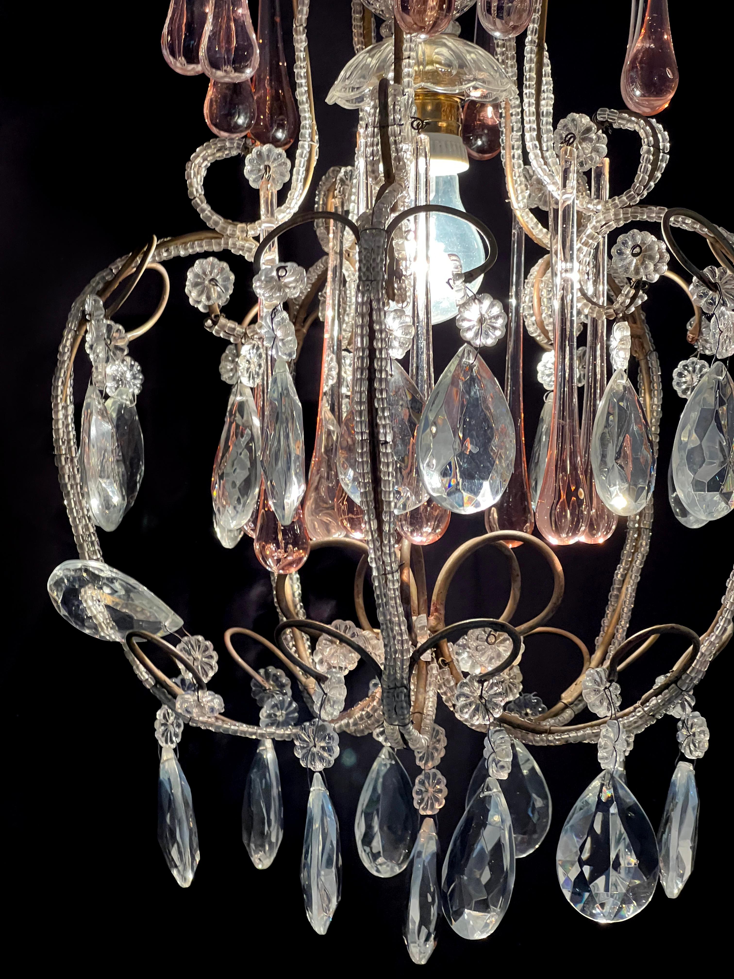 Hepburn's Tears Murano Chandelier 1950s For Sale 5