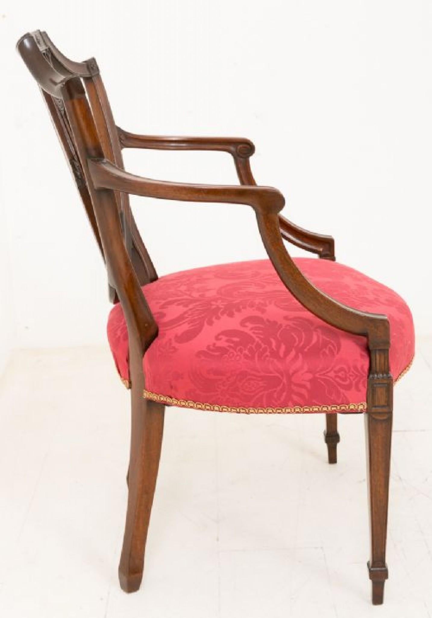 Poltrone Hepplewhite - Mogano antico CIRCA 1900 in vendita 2
