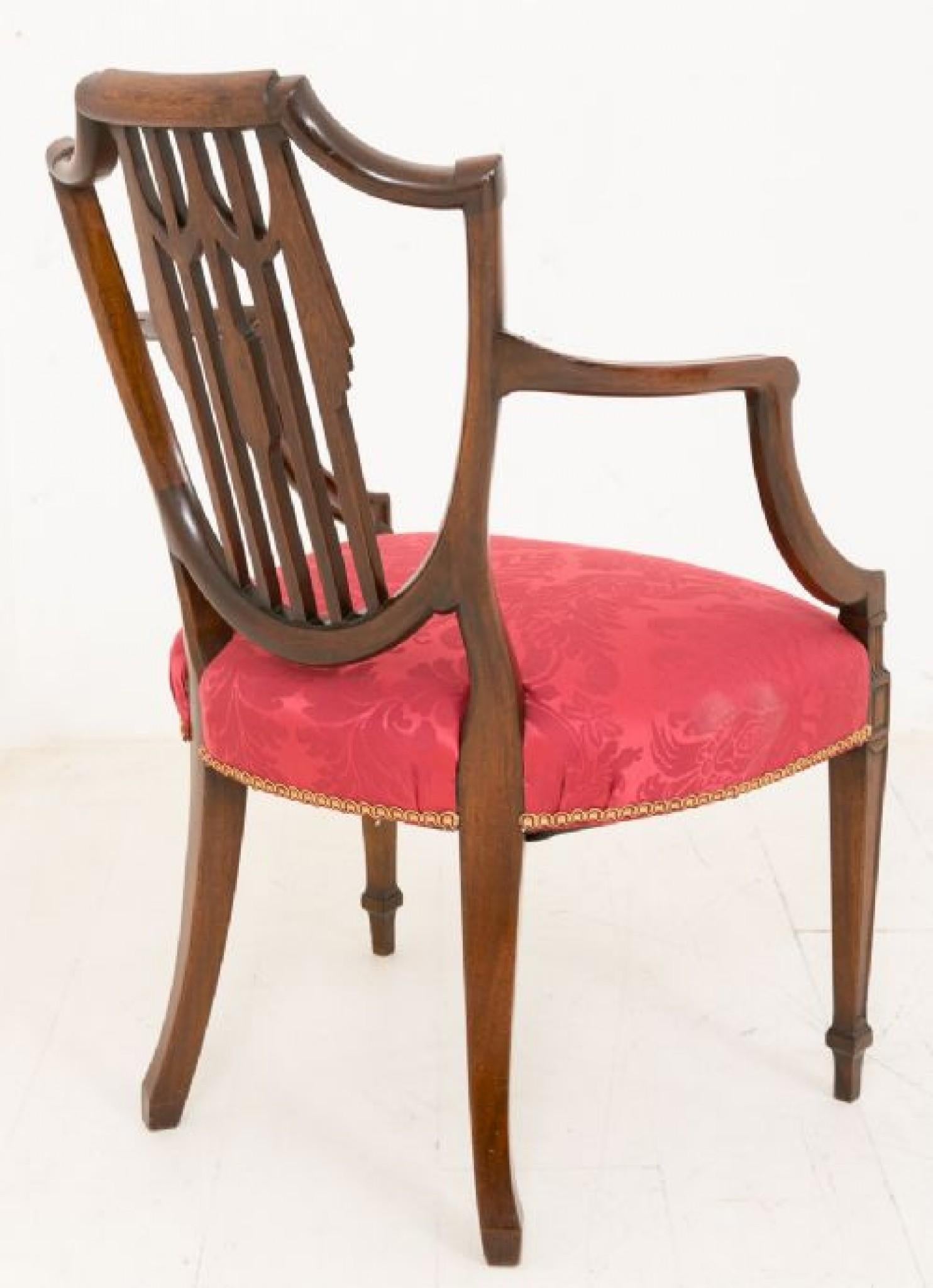 Poltrone Hepplewhite - Mogano antico CIRCA 1900 in vendita 5