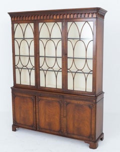 Hepplewhite Bookcase Mahogany Cabinet Revival