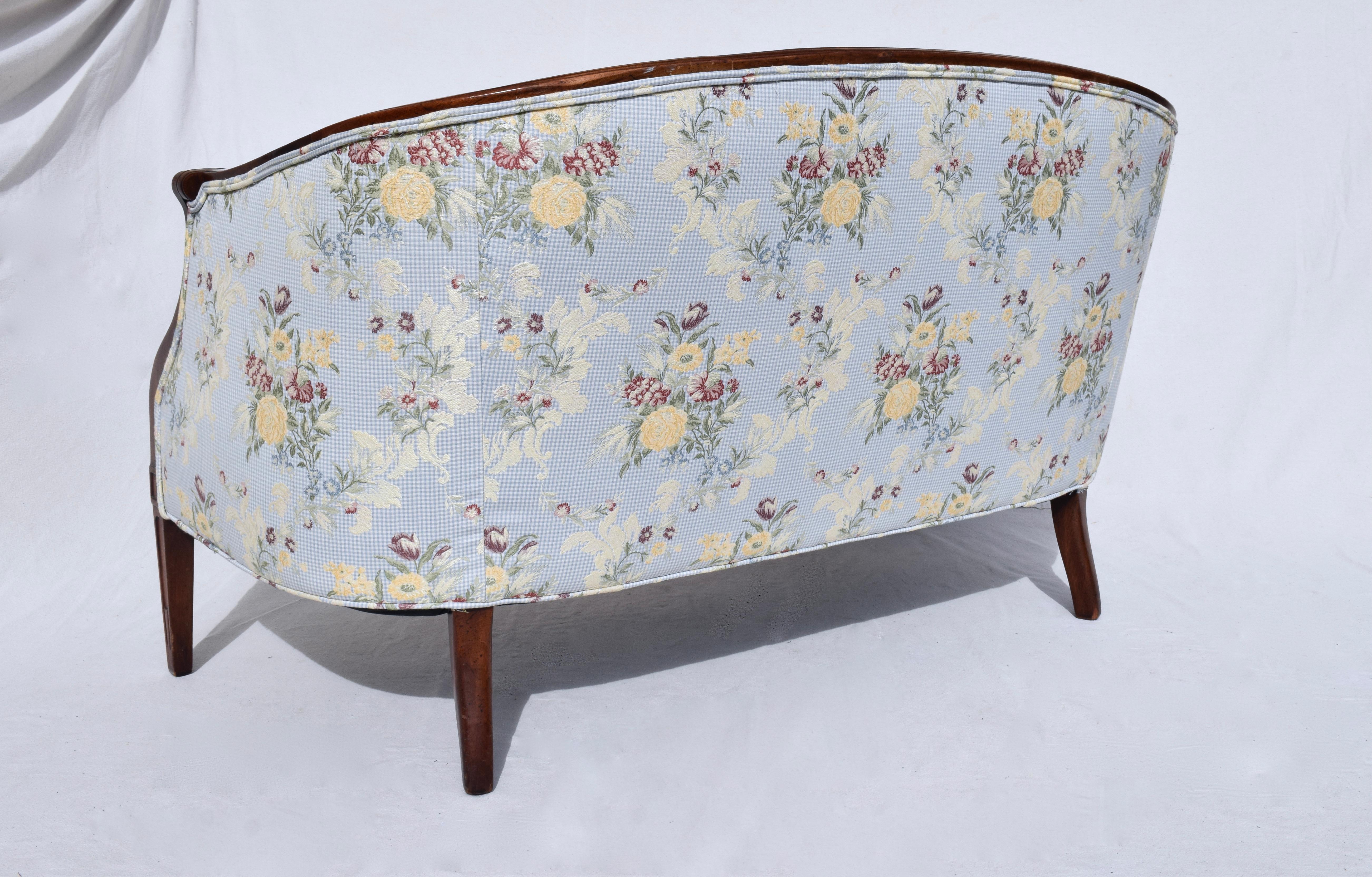 Upholstery Hepplewhite Bow Back Mahogany Settee Sofa