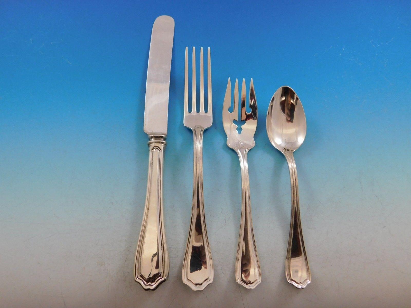 Hepplewhite by Reed & Barton Sterling Silver Flatware Set Service 129 Pc Dinner In Excellent Condition In Big Bend, WI