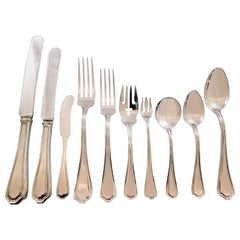 Hepplewhite by Reed & Barton Sterling Silver Flatware Set Service 129 Pc Dinner