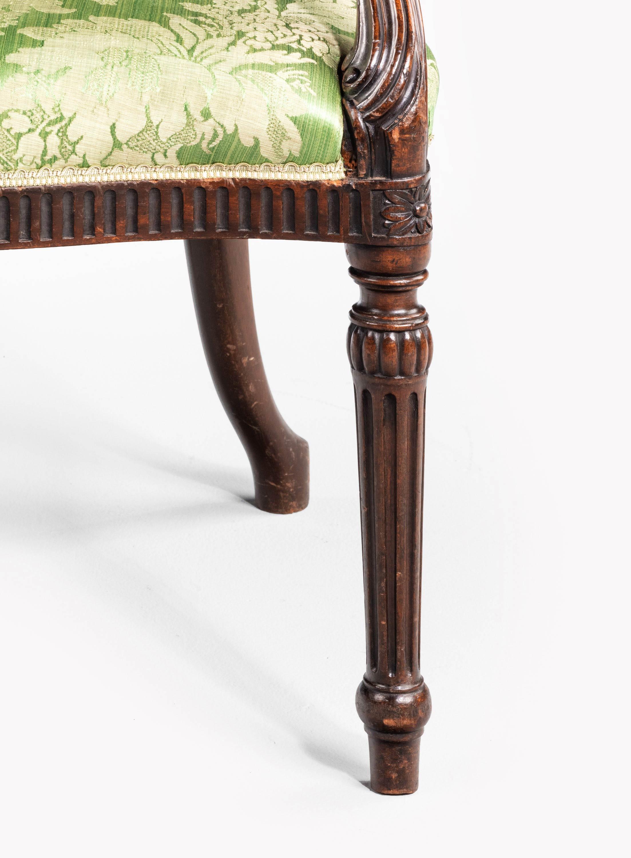 English Hepplewhite Design Mahogany Framed Chair 