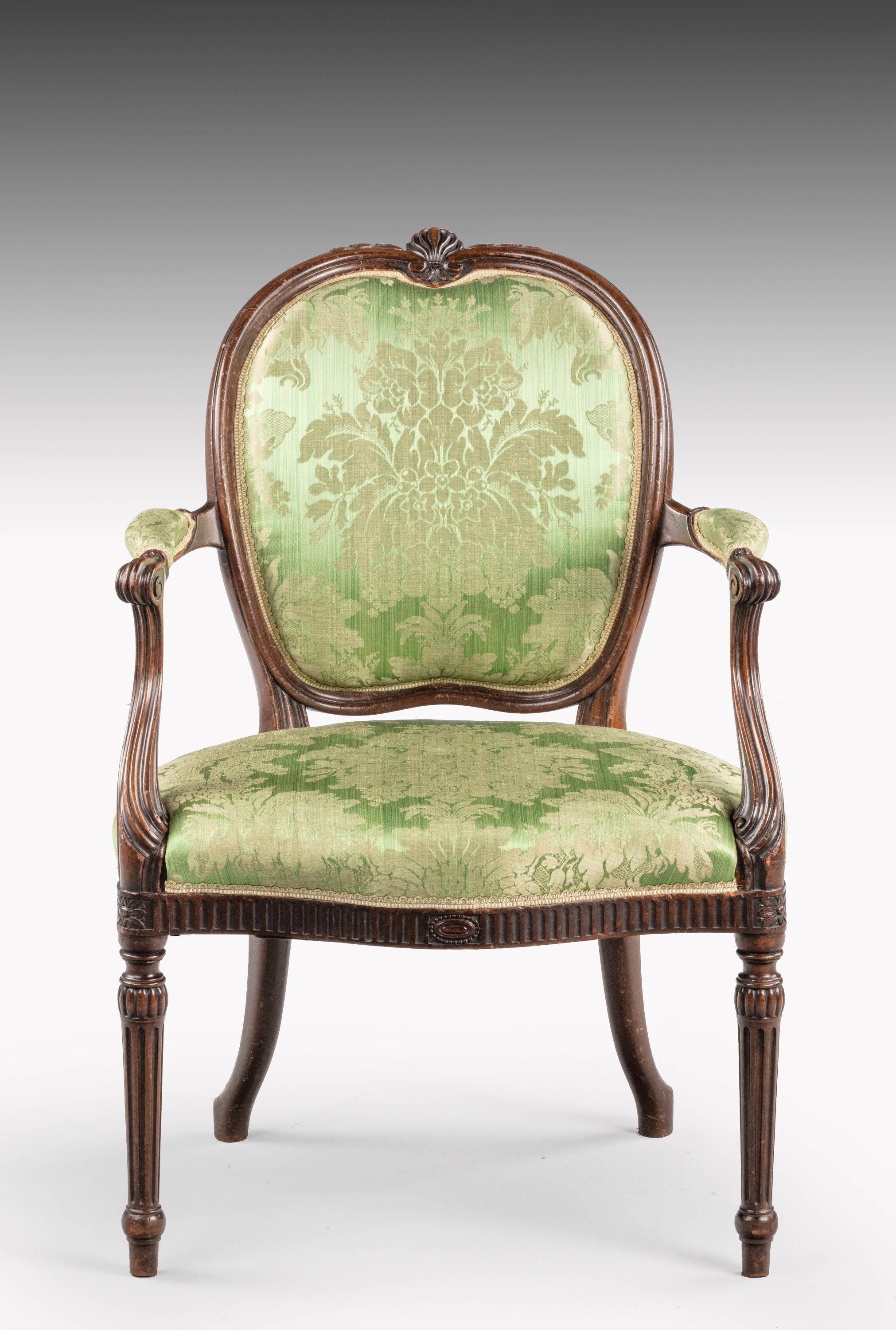 Hepplewhite Design Mahogany Framed Chair  1