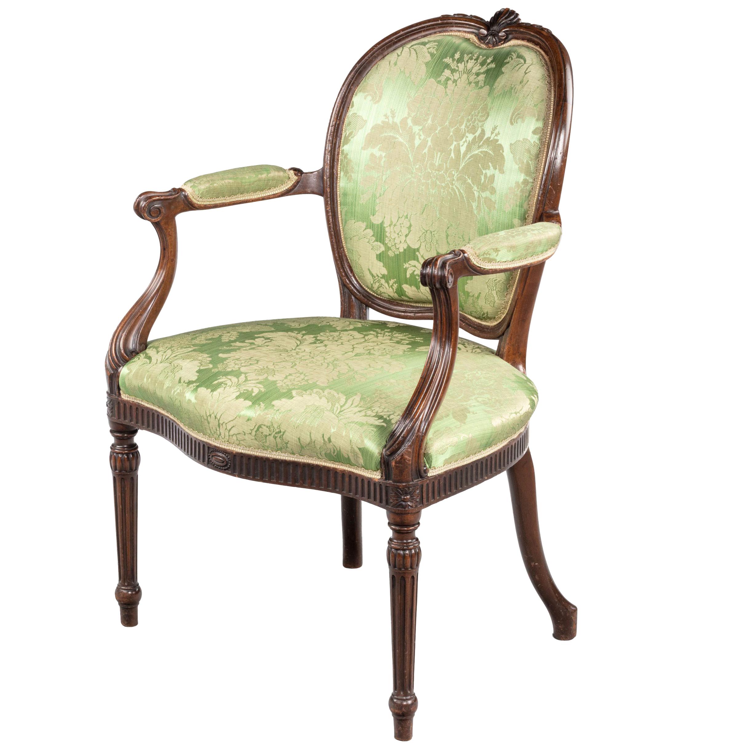 Hepplewhite Design Mahogany Framed Chair 