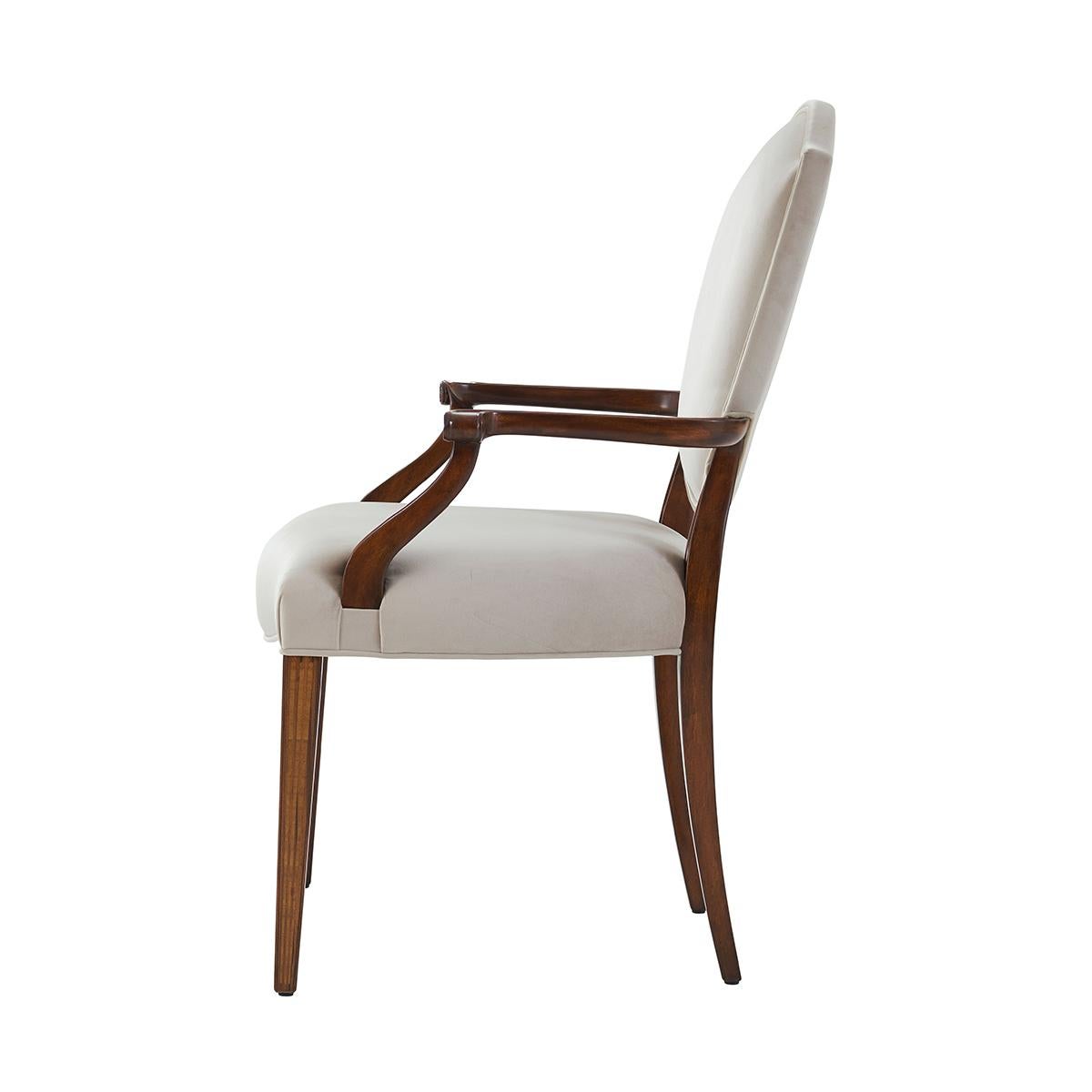 Contemporary Hepplewhite Dining Armchair For Sale