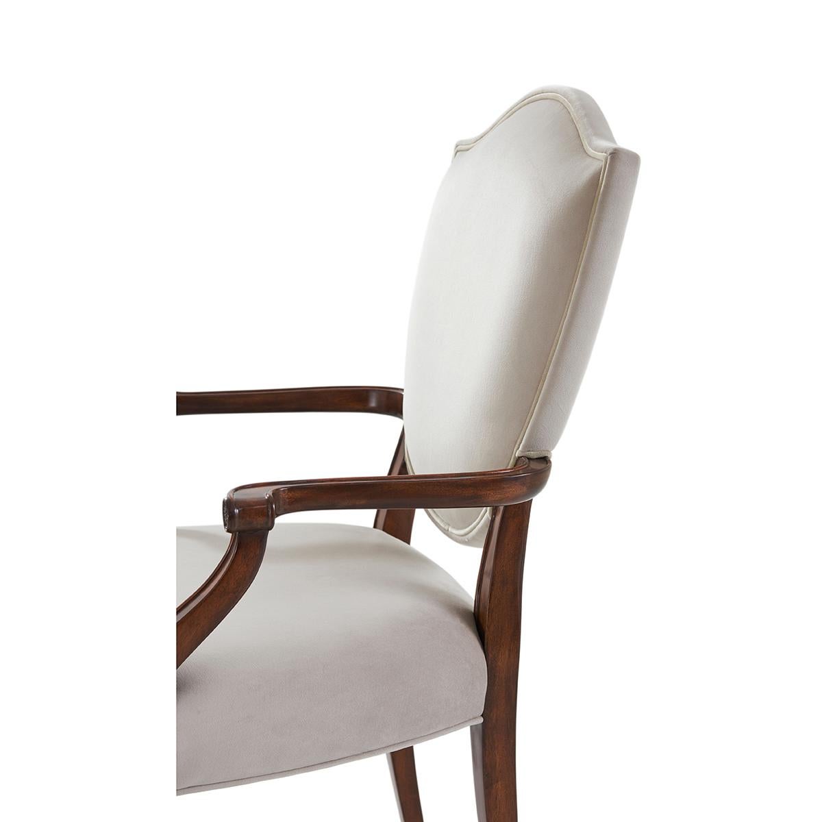 Wood Hepplewhite Dining Armchair For Sale