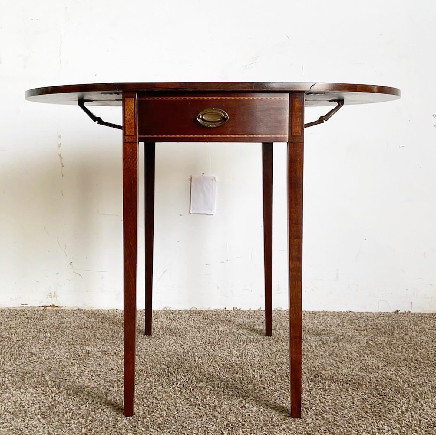 American Hepplewhite Drop Leaf Table by Mersman