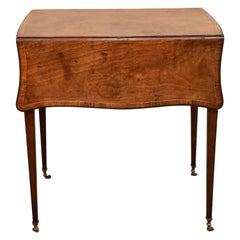 Hepplewhite Fiddleback Butterfly Pembroke Table Mahogany