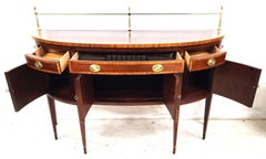 Hepplewhite Flame Mahogany Sideboard Buffet by Hickory White