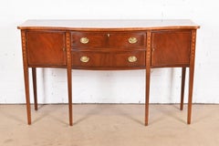 Hepplewhite Inlaid Mahogany Serpentine Front Sideboard Credenza