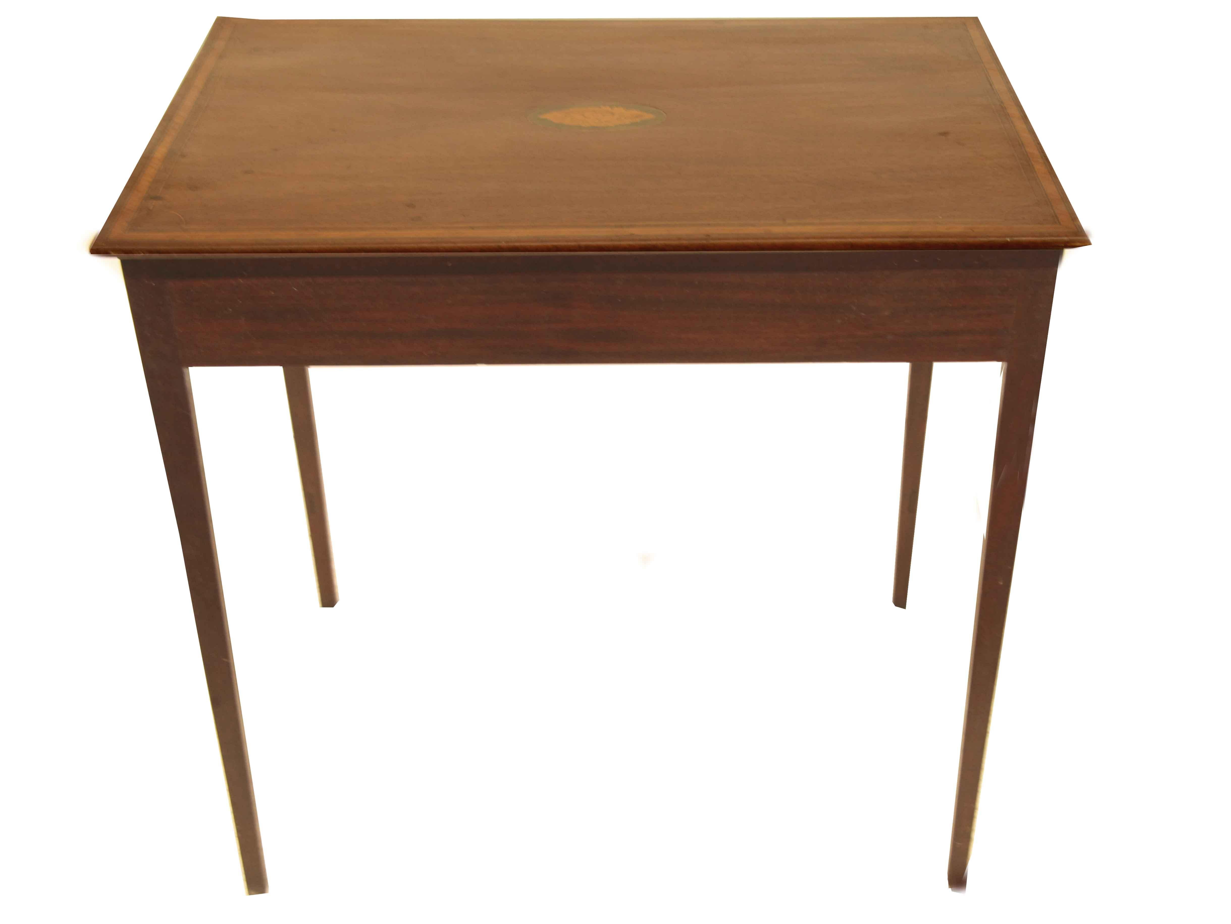 Hepplewhite Inlaid One Drawer Table For Sale 5