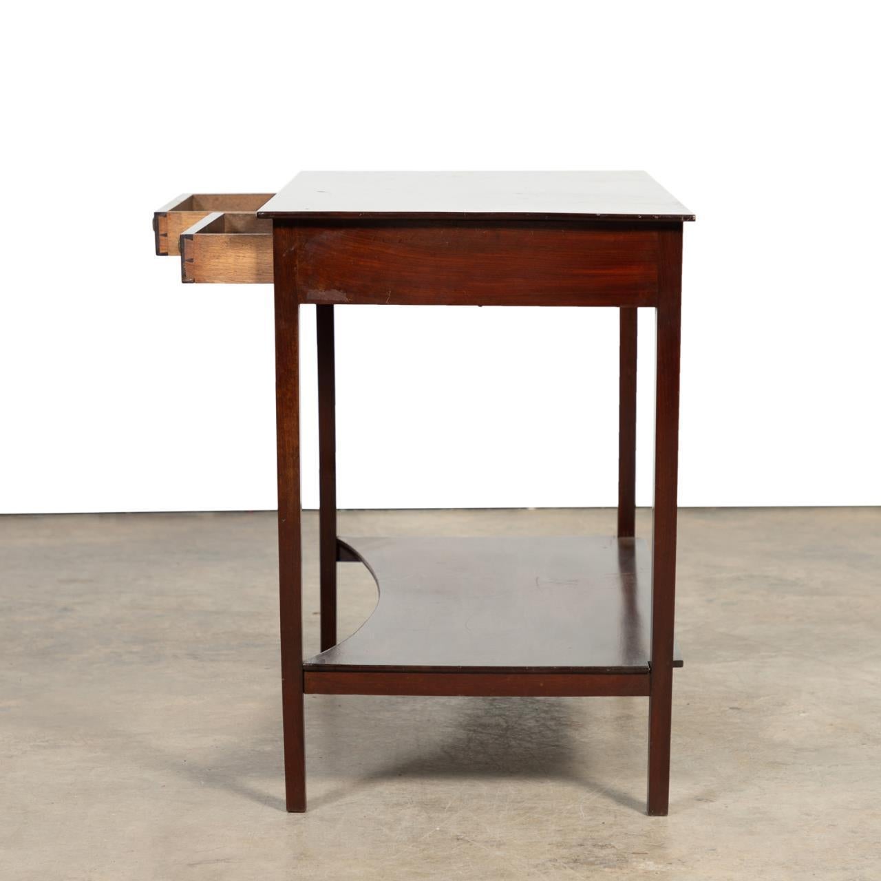Veneer Hepplewhite Mahogany Console Table For Sale