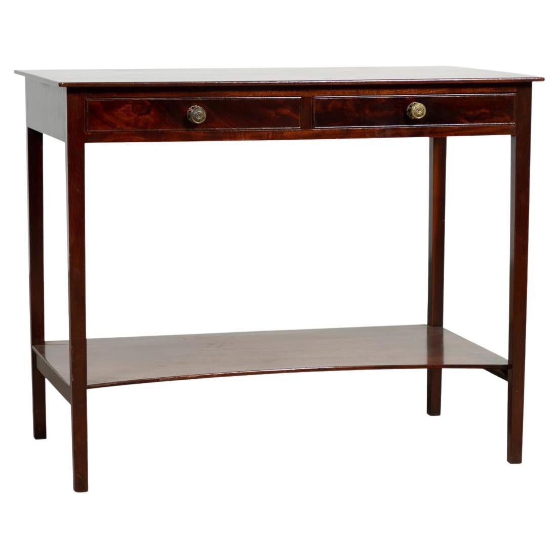 Hepplewhite Mahogany Console Table For Sale