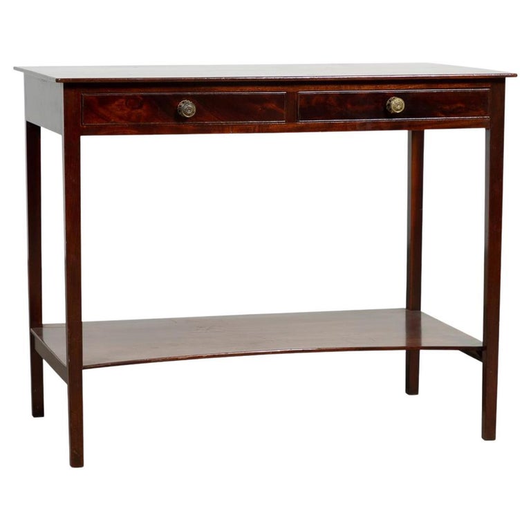 Hepplewhite Mahogany Console Table For Sale at 1stDibs
