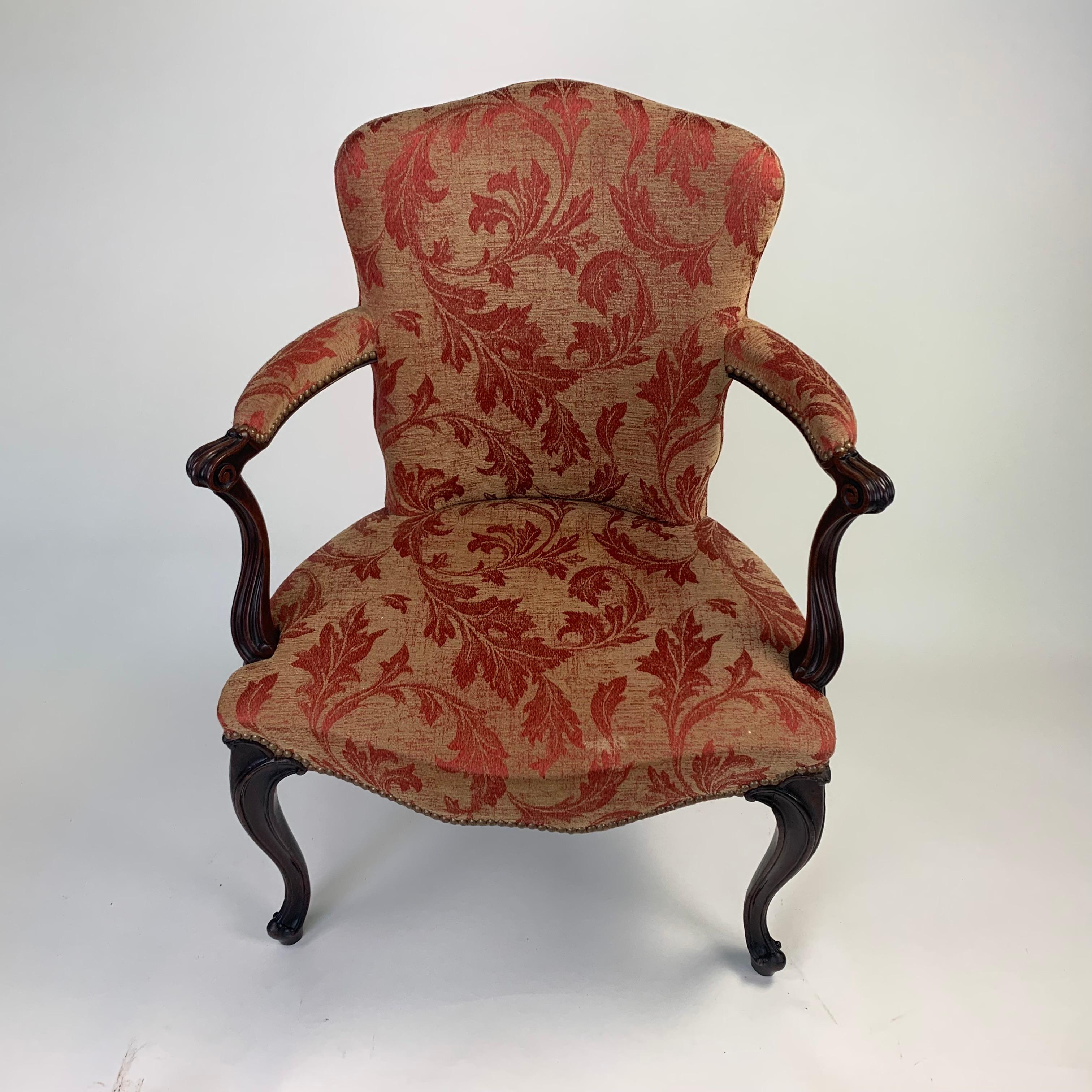 Hepplewhite Mahogany Salon Chair 4